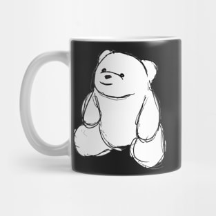 Happy Smiley Bear Sketch Stickers Mug